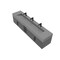 Castello Usa Nile 84-inch Black Vanity Set with Gray Top and Black Handles CB-MC-84BLK-BL-2053-GR - alternate 7